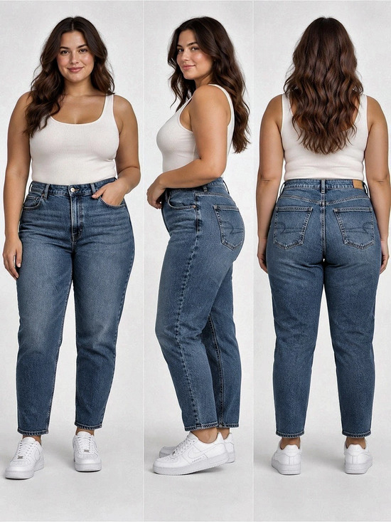 American Eagle Outfitters Denim - American Eagle Mom Jean Women 16 Regular High Rise Stretch Medium Wash Jeans